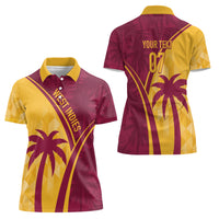 West Indies Cricket World Cup 2024 Women Polo Shirt Tropical Style - Wonder Print Shop