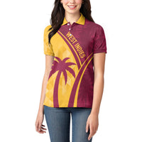 West Indies Cricket World Cup 2024 Women Polo Shirt Tropical Style - Wonder Print Shop