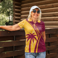 West Indies Cricket World Cup 2024 Women Polo Shirt Tropical Style - Wonder Print Shop