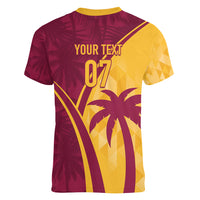 West Indies Cricket World Cup 2024 Women V-Neck T-Shirt Tropical Style - Wonder Print Shop