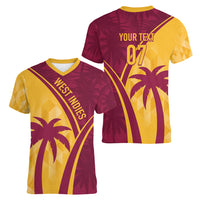 West Indies Cricket World Cup 2024 Women V-Neck T-Shirt Tropical Style - Wonder Print Shop