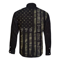 USA Bald Eagle Freedom Tour 1776 Born To Be Free Long Sleeve Button Shirt Camouflage Style - Wonder Print Shop