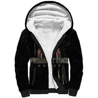 USA Bald Eagle Freedom Tour 1776 Born To Be Free Sherpa Hoodie Camouflage Style - Wonder Print Shop