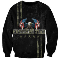 USA Bald Eagle Freedom Tour 1776 Born To Be Free Sweatshirt Camouflage Style - Wonder Print Shop