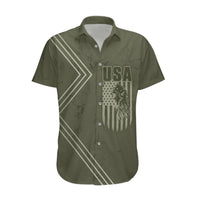 USA Bald Eagle Freedom Tour 1776 Born To Be Free Hawaiian Shirt Olive Grunge Style - Wonder Print Shop