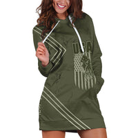 USA Bald Eagle Freedom Tour 1776 Born To Be Free Hoodie Dress Olive Grunge Style - Wonder Print Shop