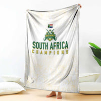 South Africa Cricket Champion Blanket Gold Proteas - All White - Wonder Print Shop