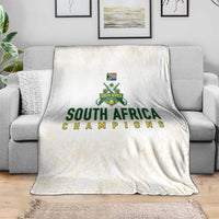 South Africa Cricket Champion Blanket Gold Proteas - All White - Wonder Print Shop