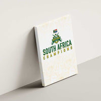 South Africa Cricket Champion Canvas Wall Art Gold Proteas - All White - Wonder Print Shop