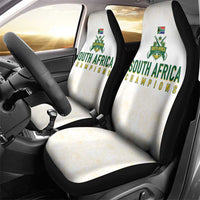 South Africa Cricket Champion Car Seat Cover Gold Proteas - All White - Wonder Print Shop