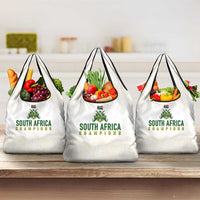 South Africa Cricket Champion Grocery Bag Gold Proteas - All White - Wonder Print Shop