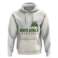 South Africa Cricket Champion Custom Hoodie Gold Proteas - All White - Wonder Print Shop