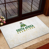 South Africa Cricket Champion Rubber Doormat Gold Proteas - All White - Wonder Print Shop