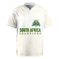 South Africa Cricket Champion Custom Rugby Jersey Gold Proteas - All White - Wonder Print Shop