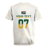 South Africa Cricket Champion Custom Rugby Jersey Gold Proteas - All White - Wonder Print Shop