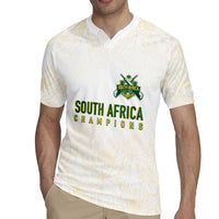 South Africa Cricket Champion Custom Rugby Jersey Gold Proteas - All White - Wonder Print Shop