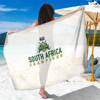 South Africa Cricket Champion Sarong Gold Proteas - All White - Wonder Print Shop