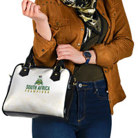 South Africa Cricket Champion Shoulder Handbag Gold Proteas - All White - Wonder Print Shop