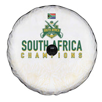 South Africa Cricket Champion Spare Tire Cover Gold Proteas - All White - Wonder Print Shop