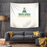 South Africa Cricket Champion Tapestry Gold Proteas - All White - Wonder Print Shop
