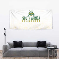 South Africa Cricket Champion Tapestry Gold Proteas - All White - Wonder Print Shop