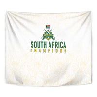 South Africa Cricket Champion Tapestry Gold Proteas - All White - Wonder Print Shop