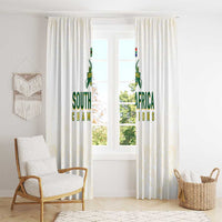 South Africa Cricket Champion Window Curtain Gold Proteas - All White - Wonder Print Shop