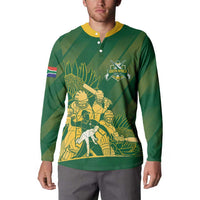 South Africa Cricket Champion Custom Button Sweatshirt Proteas Rock The World - Wonder Print Shop