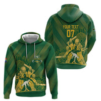 South Africa Cricket Champion Custom Hoodie Proteas Rock The World - Wonder Print Shop