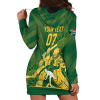 South Africa Cricket Champion Custom Hoodie Dress Proteas Rock The World - Wonder Print Shop