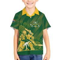 South Africa Cricket Champion Custom Kid Hawaiian Shirt Proteas Rock The World - Wonder Print Shop