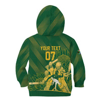 South Africa Cricket Champion Custom Kid Hoodie Proteas Rock The World - Wonder Print Shop