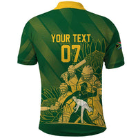 South Africa Cricket Champion Custom Polo Shirt Proteas Rock The World - Wonder Print Shop