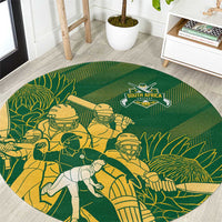 South Africa Cricket Champion Round Carpet Proteas Rock The World - Wonder Print Shop