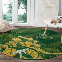 South Africa Cricket Champion Round Carpet Proteas Rock The World - Wonder Print Shop