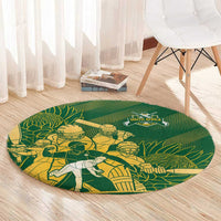South Africa Cricket Champion Round Carpet Proteas Rock The World - Wonder Print Shop