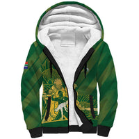 South Africa Cricket Champion Custom Sherpa Hoodie Proteas Rock The World - Wonder Print Shop