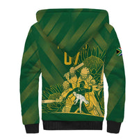 South Africa Cricket Champion Custom Sherpa Hoodie Proteas Rock The World - Wonder Print Shop