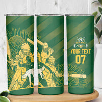 South Africa Cricket Champion Custom Skinny Tumbler Proteas Rock The World - Wonder Print Shop