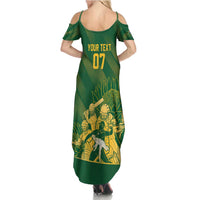 South Africa Cricket Champion Custom Summer Maxi Dress Proteas Rock The World - Wonder Print Shop
