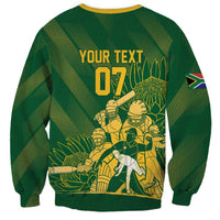 South Africa Cricket Champion Custom Sweatshirt Proteas Rock The World - Wonder Print Shop