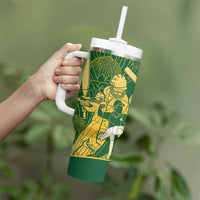 South Africa Cricket Champion Custom Tumbler With Handle Proteas Rock The World - Wonder Print Shop