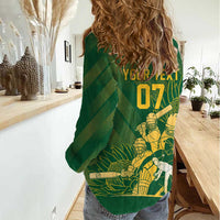 South Africa Cricket Champion Custom Women Casual Shirt Proteas Rock The World - Wonder Print Shop