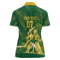 South Africa Cricket Champion Custom Women Polo Shirt Proteas Rock The World - Wonder Print Shop