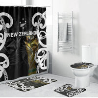 New Zealand WC2026 Black Bathroom Set Silver Fern