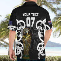 New Zealand WC2026 Custom Black Hawaiian Shirt Silver Fern