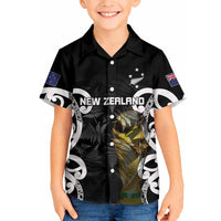 New Zealand WC2026 Custom Black Hawaiian Shirt Silver Fern