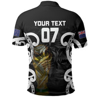 New Zealand WC2026 Custom Black Polo Shirt Silver Fern
