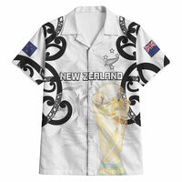 New Zealand WC2026 Custom White Hawaiian Shirt Silver Fern