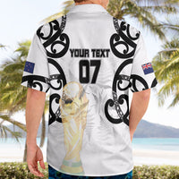 New Zealand WC2026 Custom White Hawaiian Shirt Silver Fern